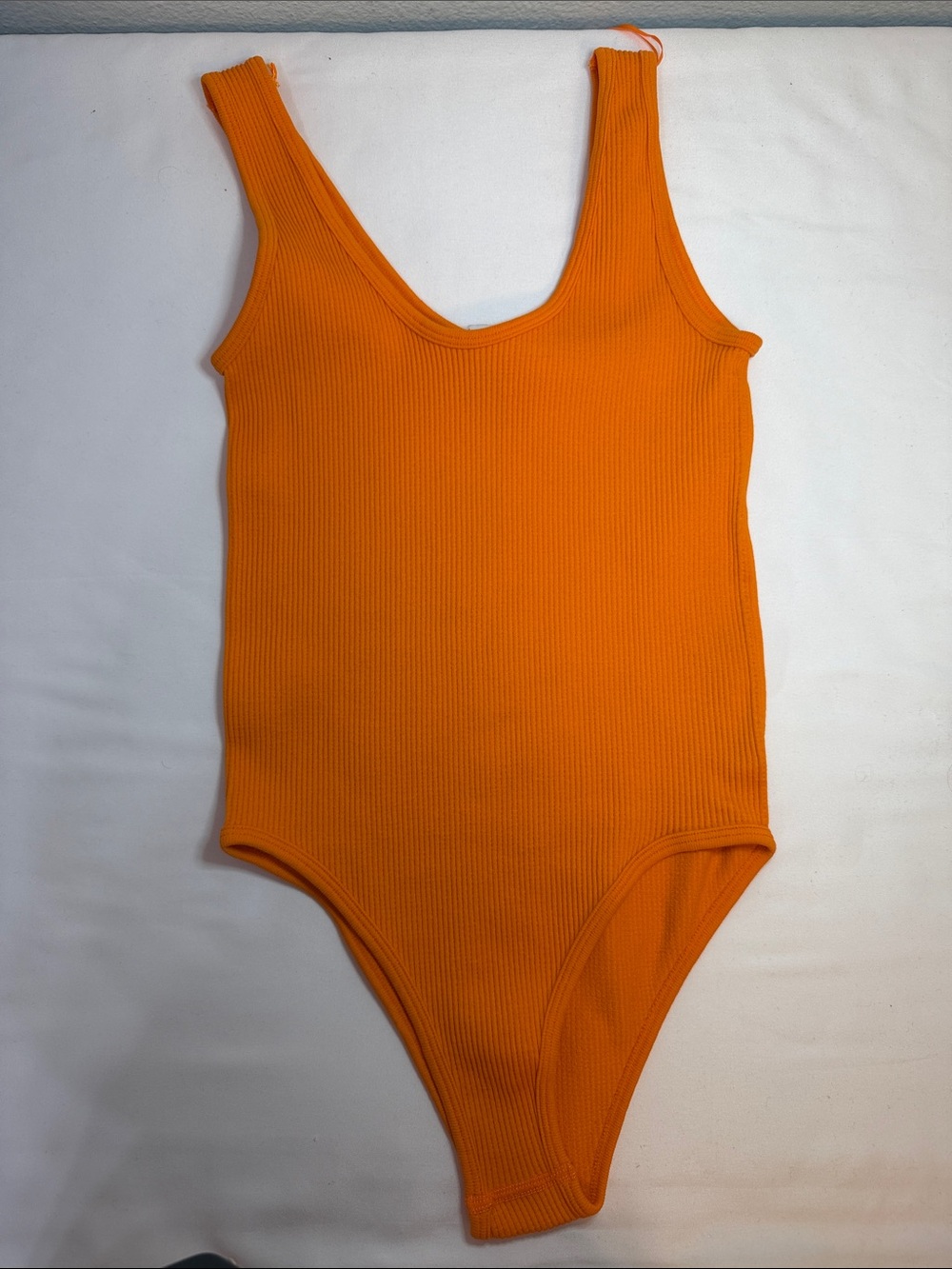 Zara Orange Ribbed One-Piece - Picture 4 of 5